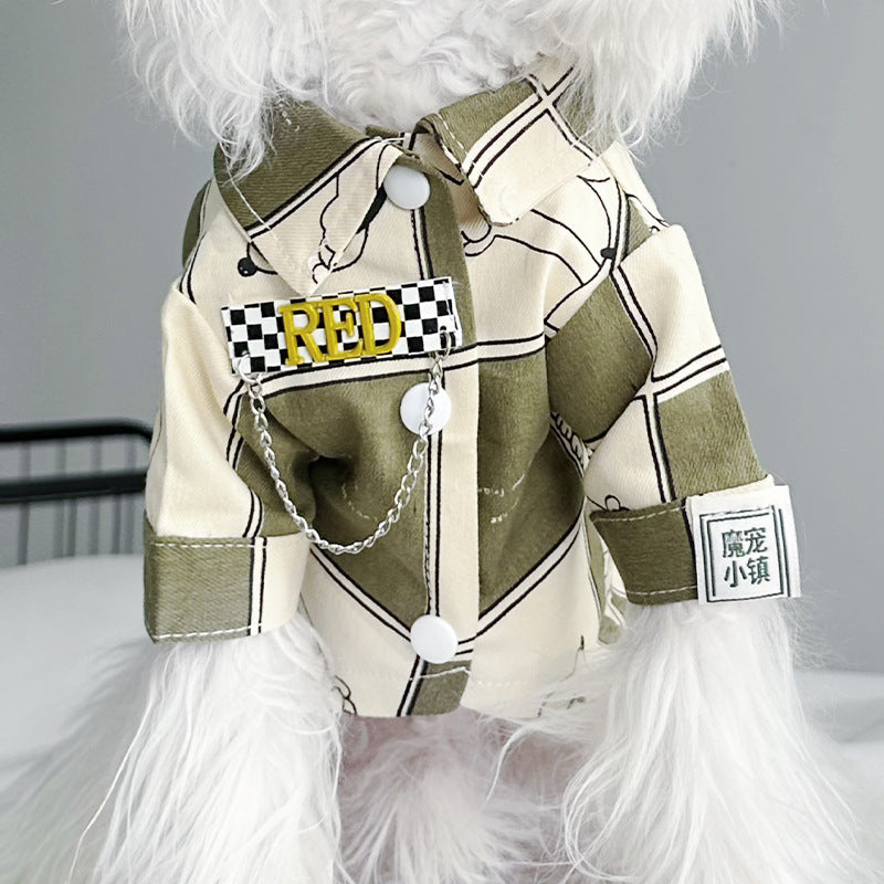 Pet Clothes Dog shirt Hipster miniature dog Bichon Bear Chenerite DiBomi Cat 714745596182