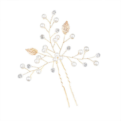 Gold Bridal Headwear Handcrafted Leaf Hair Accessories Wedding Hair accessories Hairpin set of 2 603338141625