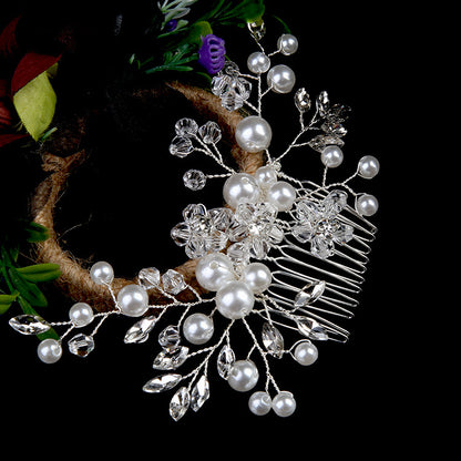 Pearl Bride Hair Comb Wedding Hair Accessories for Brides 597087436525