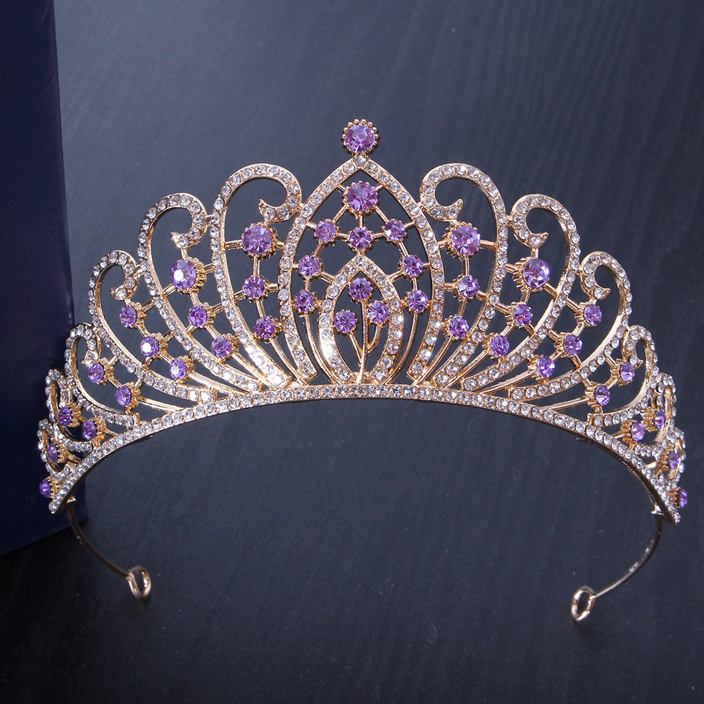 Bridal Crown Tiara Alloy Thick Silver Gold Crown Princess Bridal wedding accessories 650390631349