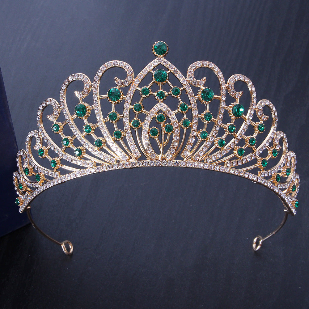 Bridal Crown Tiara Alloy Thick Silver Gold Crown Princess Bridal wedding accessories 650390631349