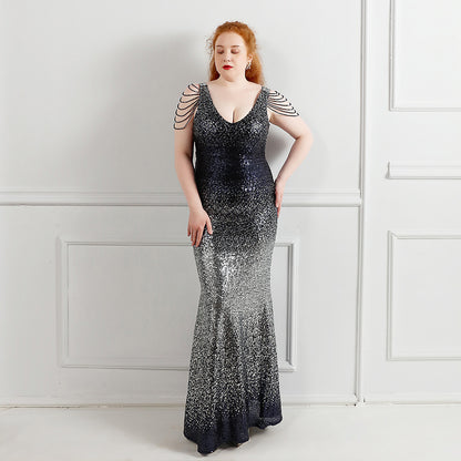 Trumpet-Mermaid Floor Length Sequins Evening Dress 647184898598