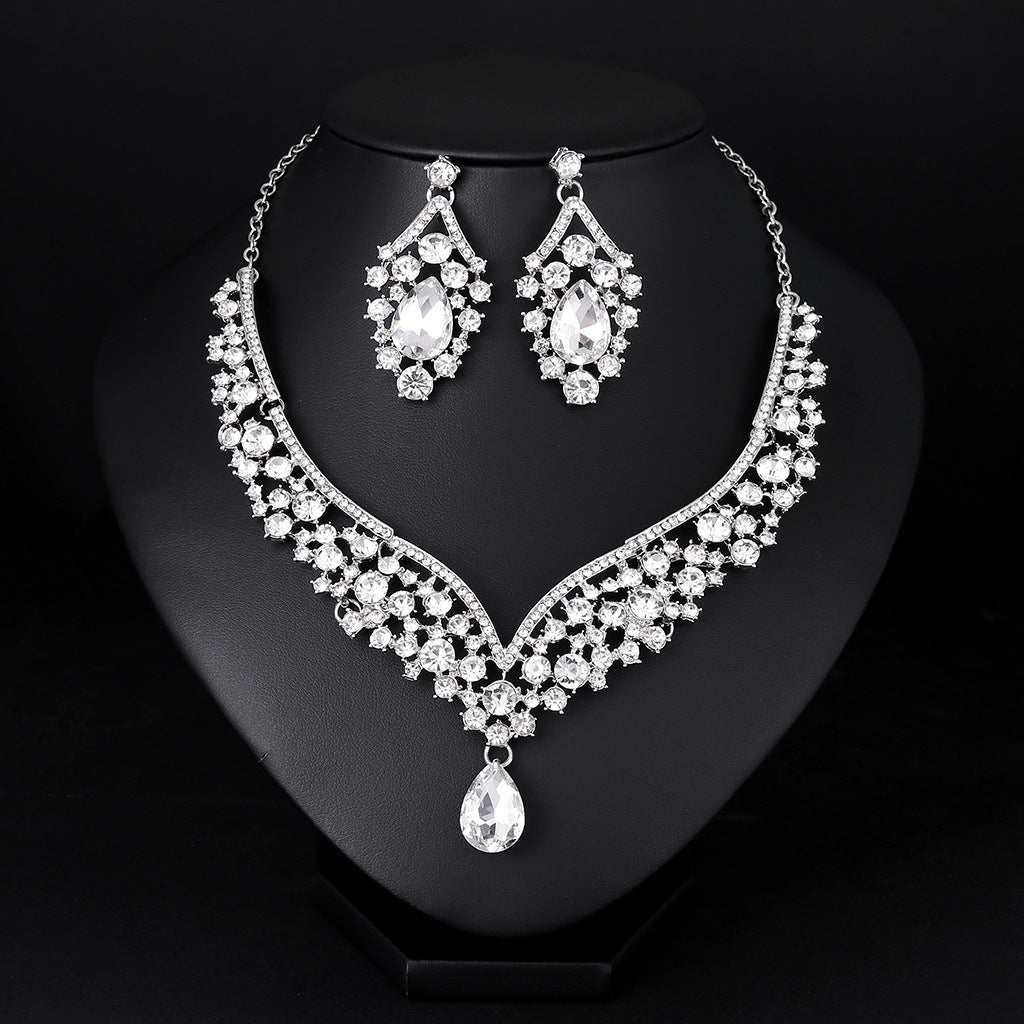 Bridal jewelry set Crystal Diamond set Wedding party jewelry set 652558044776