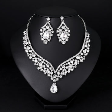 Bridal jewelry set Crystal Diamond set Wedding party jewelry set 652558044776