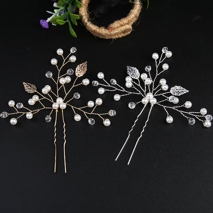 Gold Bridal Headwear Handcrafted Leaf Hair Accessories Wedding Hair accessories Hairpin set of 2 603338141625