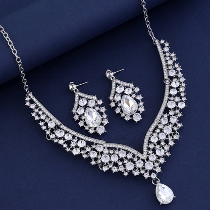 Bridal jewelry set Crystal Diamond set Wedding party jewelry set 652558044776