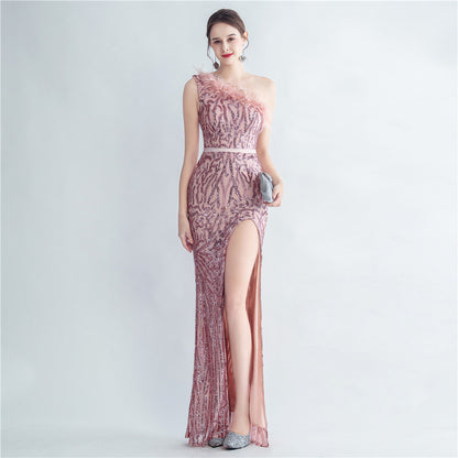 Trumpet-Mermaid Floor Length Sequins Evening Dress 732575208183