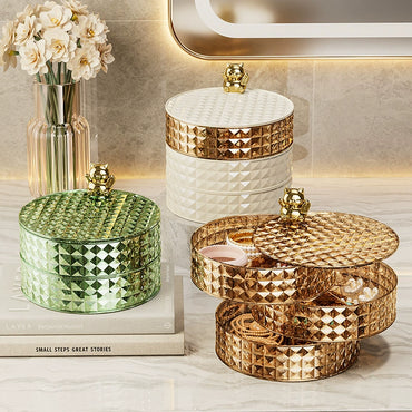 Jewelry storage Large capacity multi-layer rotating jewelry box 822324684165