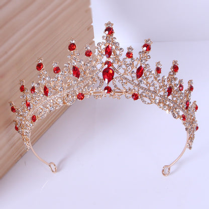 Baroque rhinestone alloy festival headband Crown Luxury tiara crown 651827787417