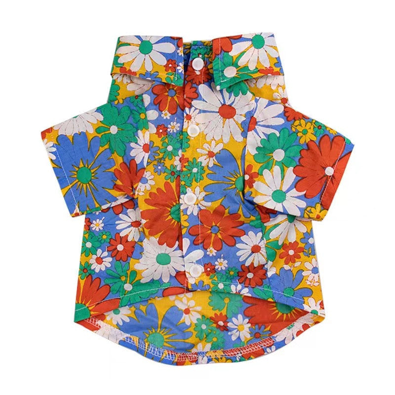 Puppy flower shirt Teddy base pet supplies 782385874060