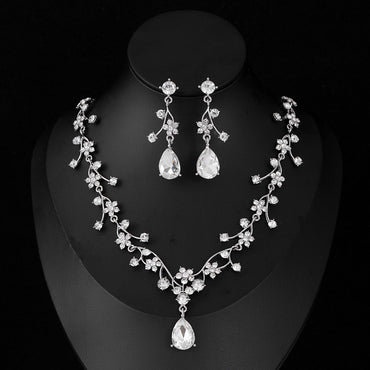 Bridal necklace Earrings Necklace Accessories Bridal wedding accessories jewelry set chain 805402127378
