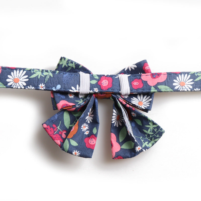 Floral bow skirt dog collar 652042201776