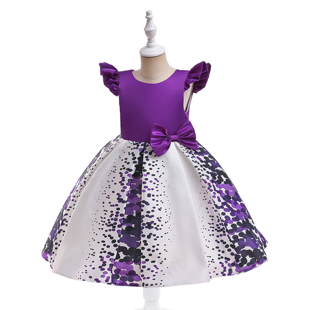 A-Line Mini Satin Flower Girl Dress 681770170786