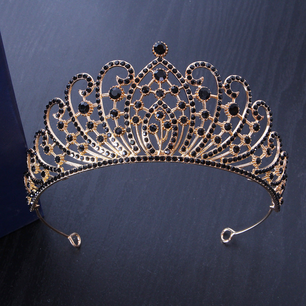 Bridal Crown Tiara Alloy Thick Silver Gold Crown Princess Bridal wedding accessories 650390631349