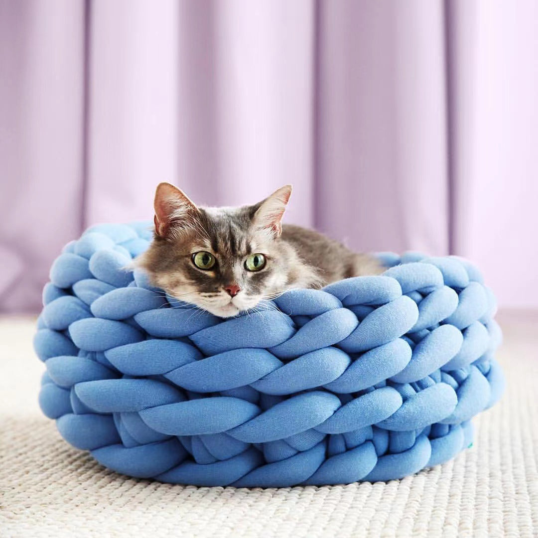 Hand-woven pet cat nest with cored cotton wool thread 651699753076