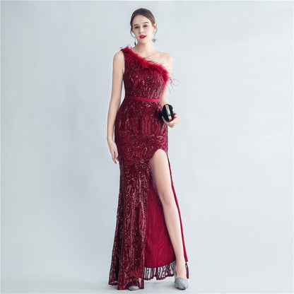 Trumpet-Mermaid Floor Length Sequins Evening Dress 732575208183