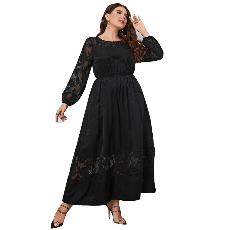 A-Line Ankle Length Lace Dress 683689364893