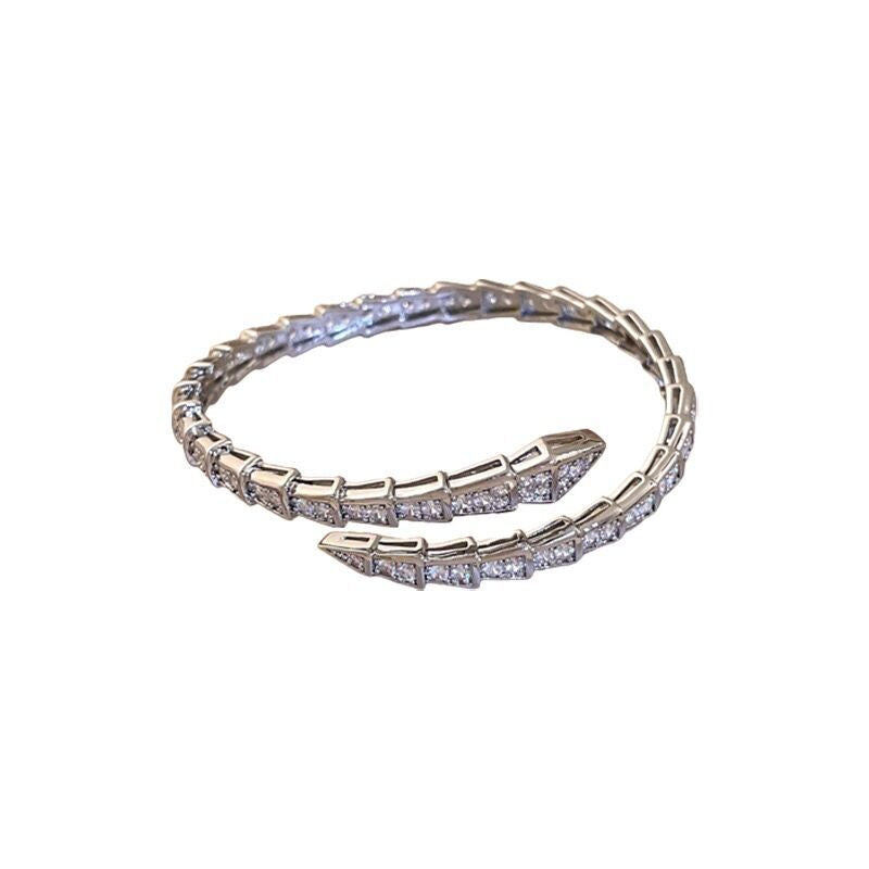 Microencrusted with zircon snake head spirit snake bracelet  720447791205