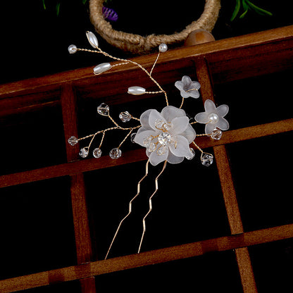 Bridal headwear Handmade flower Bridal accessories Wedding Hairpin Hair fork accessories 643526251684