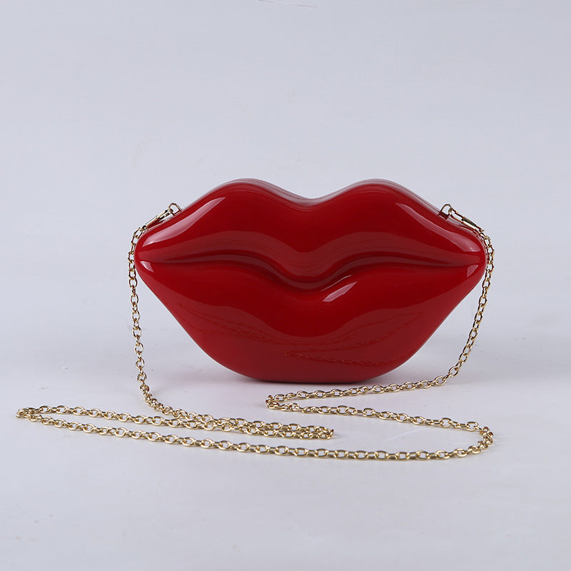 Acrylic Red Lips dinner bag 651077833983