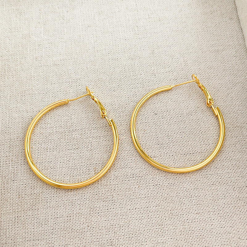 Round hoop earrings 810056657479