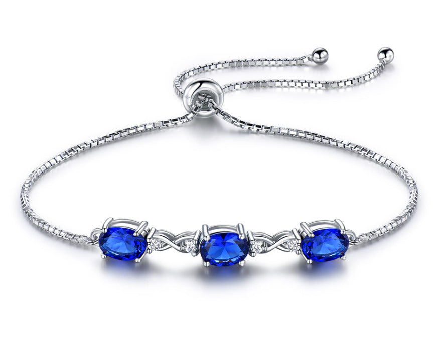 Sky blue topaz adjustable bracelet 615508967871