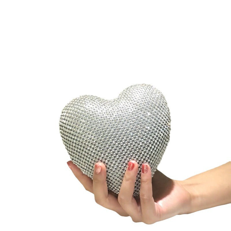 Diamond Heart Bag mini Shiny Diamond Evening bag 729106323676