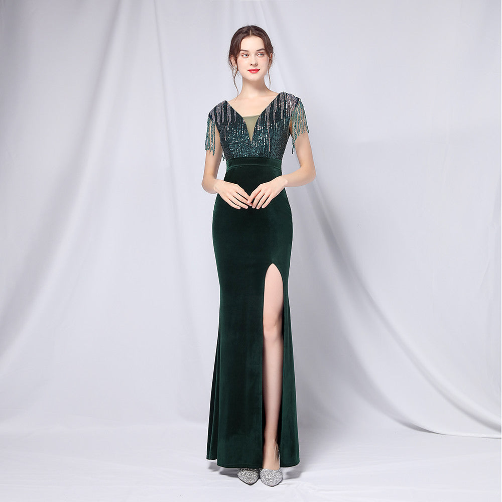 Trumpet-Mermaid Floor Length Satin Occasion Dress 656843357593