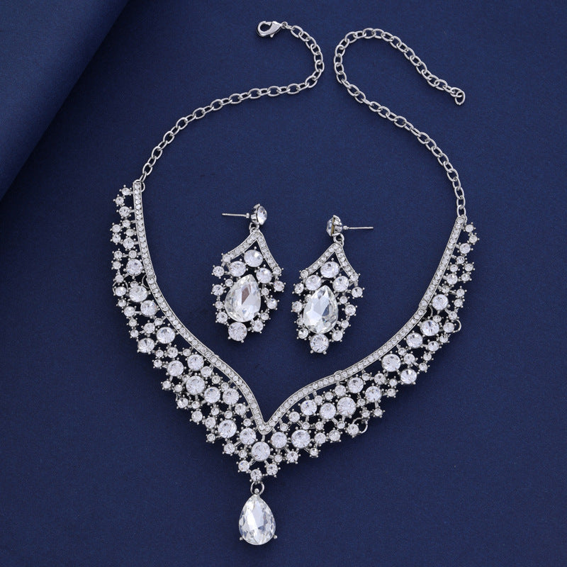 Bridal jewelry set Crystal Diamond set Wedding party jewelry set 652558044776