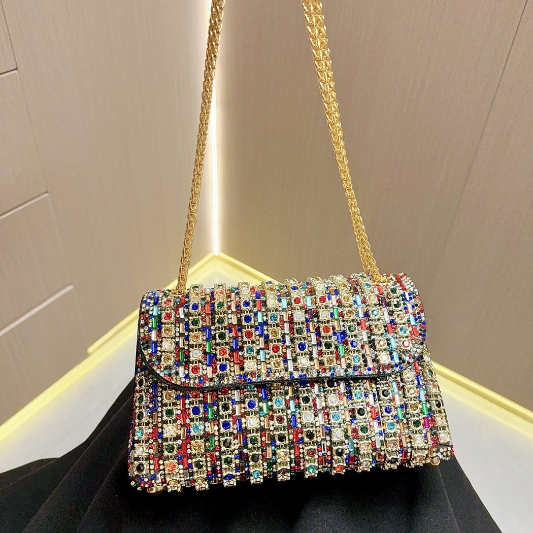 Vintage underarm bag Stylish rhinestone small bag Shoulder Bag Crossbody dinner bag 777753447631