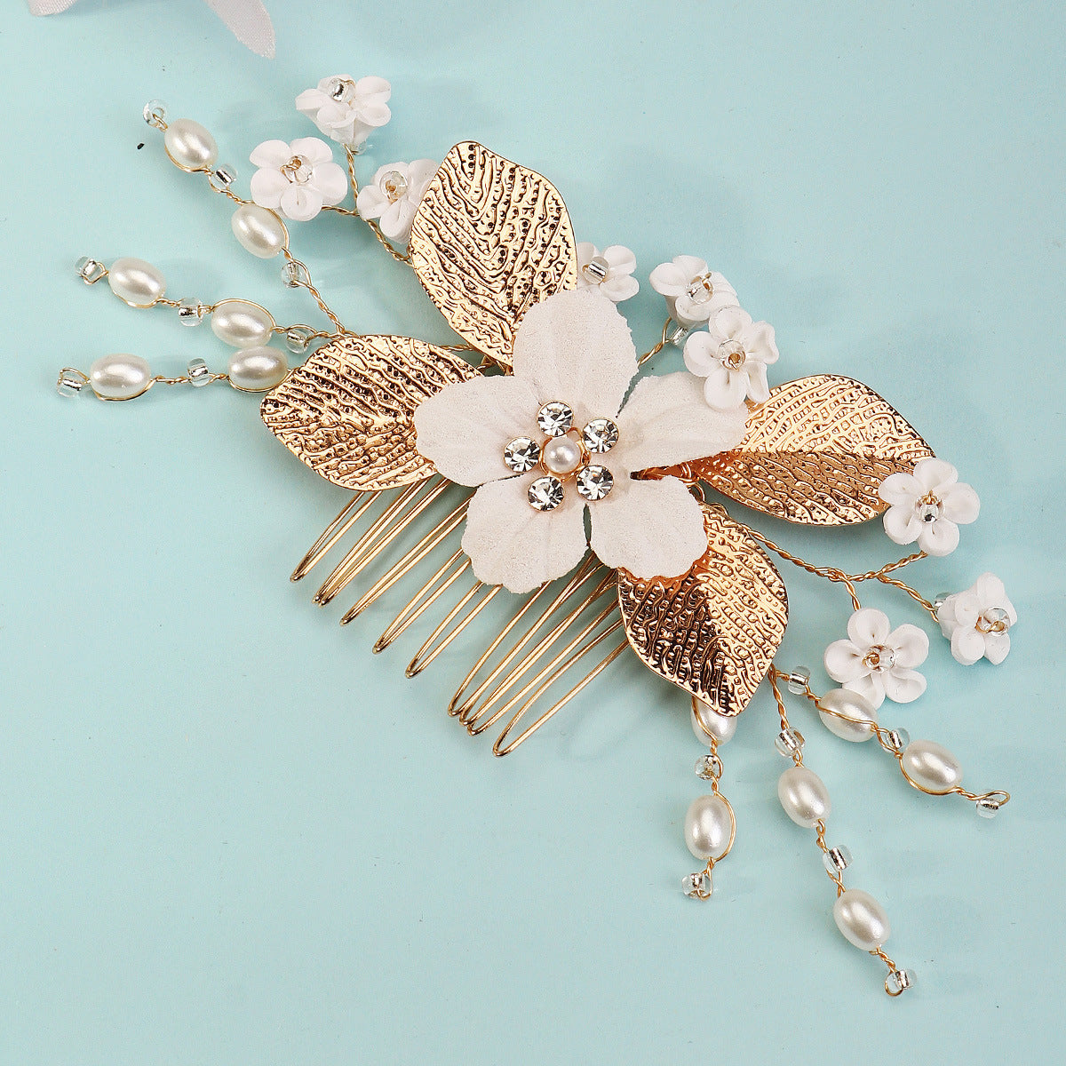 Bridal headwear Hairpin comb Wedding party wedding photo hairpin white polymer clay flower hair comb  768293185702