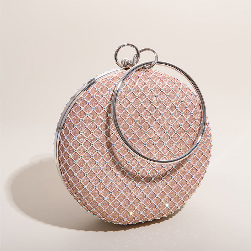 Small round bag ins Holding diamond-studded dinner bag Round jackhammer bag 640797477916