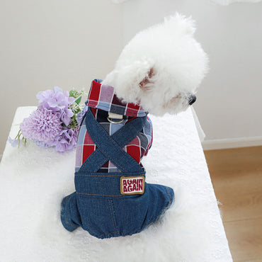 Pet Clothing Dog Cat clothing Handsome cowboy rider overalls 815972395405