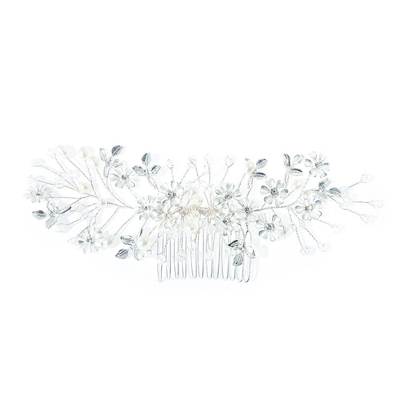 Crystal Pearl handmade crystal hair comb 716836390112