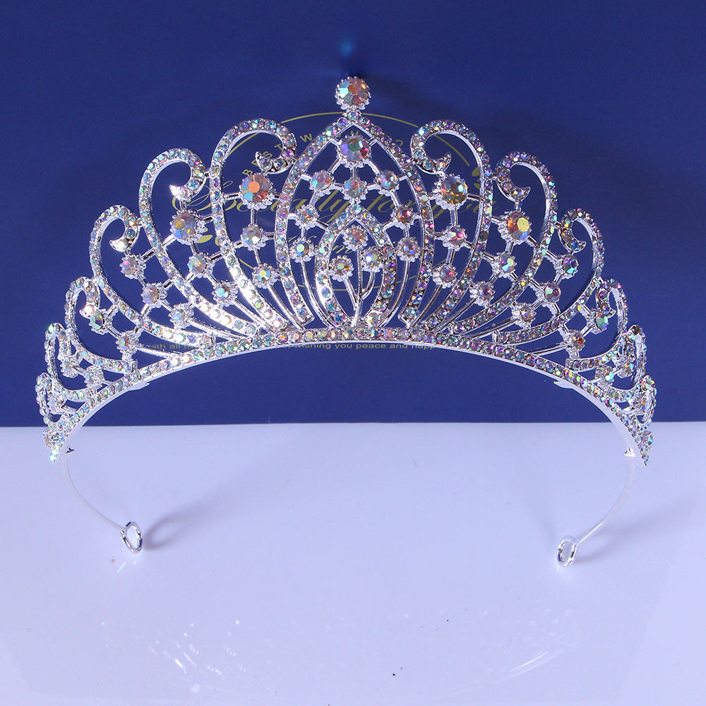 Bridal Crown Tiara Alloy Thick Silver Gold Crown Princess Bridal wedding accessories 650390631349