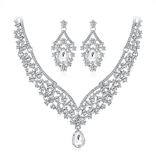 Bridal jewelry set Crystal Diamond set Wedding party jewelry set 652558044776