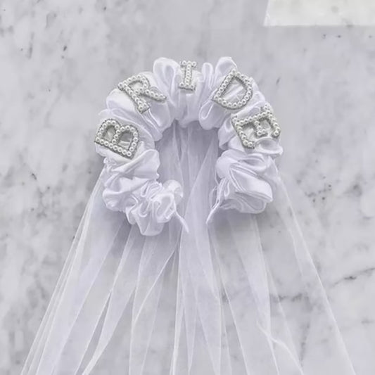 Bride English letters bride large intestine fold headband 731032023508