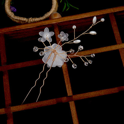 Bridal headwear Handmade flower Bridal accessories Wedding Hairpin Hair fork accessories 643526251684