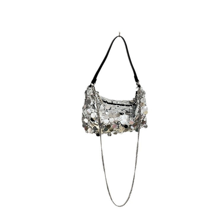 Sequined dumpling shoulder crossbody bag 778399726408