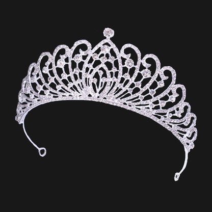 Bridal Crown Tiara Alloy Thick Silver Gold Crown Princess Bridal wedding accessories 650390631349