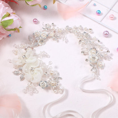 Bridal headband Pearl show headband wedding Headpieces 778654613241