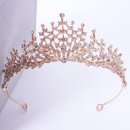 Bridal tiara Bridal Tiara Alloy bridal Tiara Headband Atmospheric Tiara 652188191347