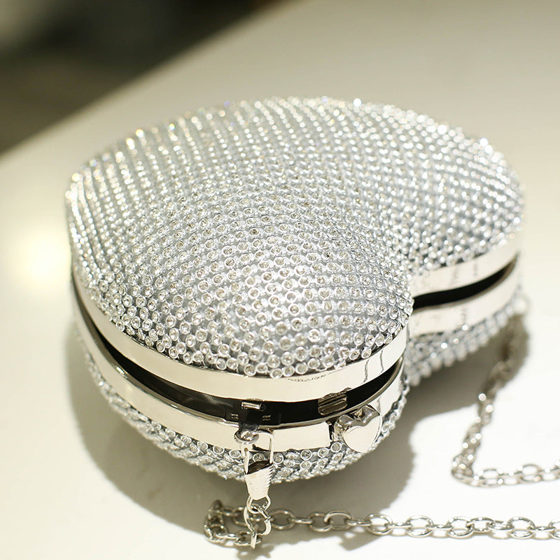 Diamond Heart Bag mini Shiny Diamond Evening bag 729106323676