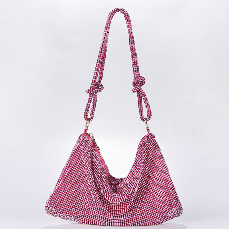 Metal diamond-encrusted dinner bag 776820368706