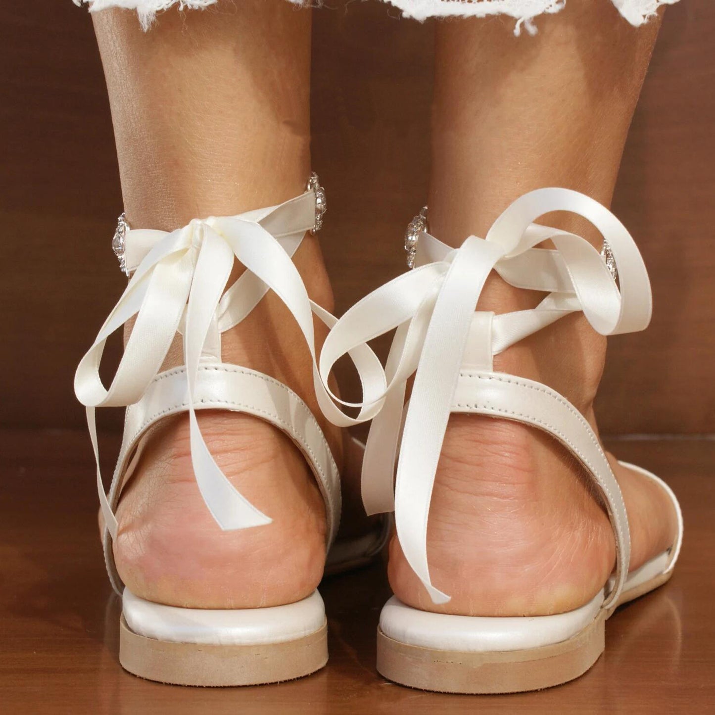 White flat sandals wedding shoes casual women's shoes  708980263259