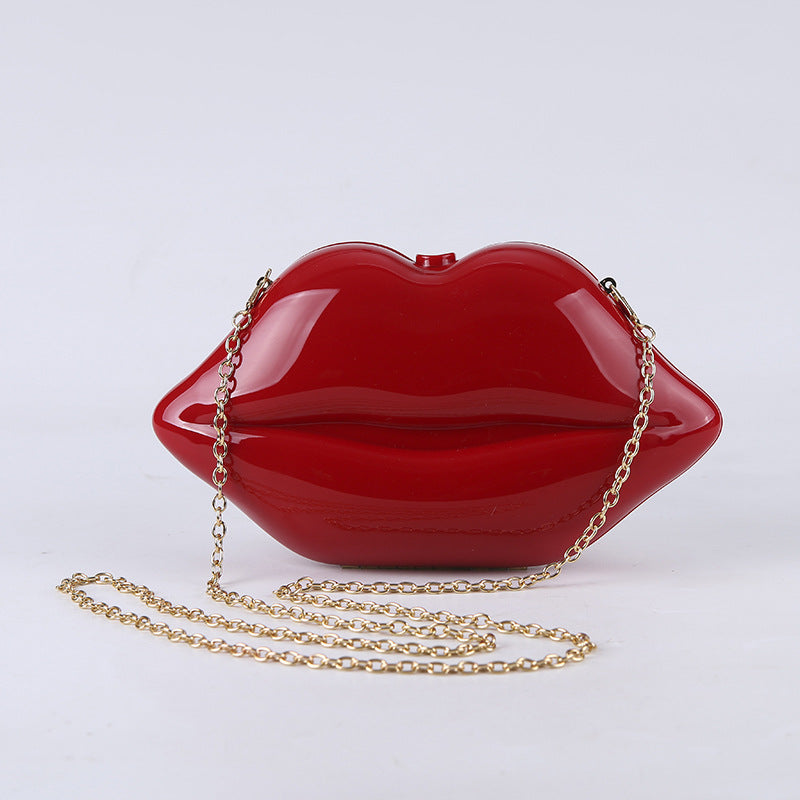 Acrylic Red Lips dinner bag 651077833983