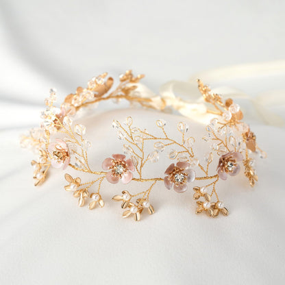 Bridal Headpieces Handmade crystal pearl headbands Beautiful headpieces 778592731483