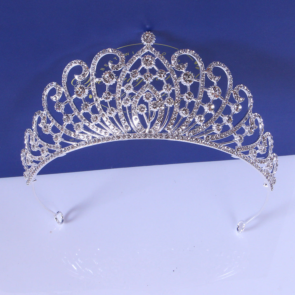 Bridal Crown Tiara Alloy Thick Silver Gold Crown Princess Bridal wedding accessories 650390631349