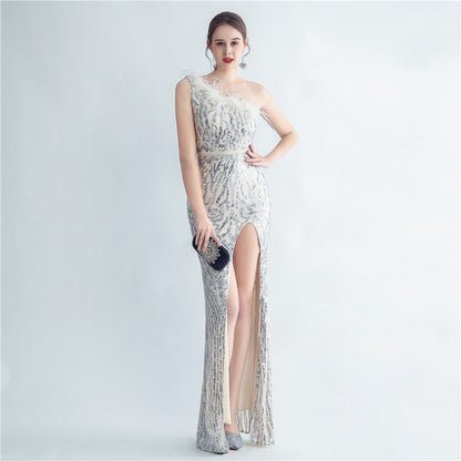 Trumpet-Mermaid Floor Length Sequins Evening Dress 732575208183