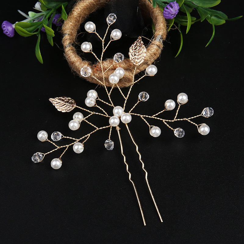 Gold Bridal Headwear Handcrafted Leaf Hair Accessories Wedding Hair accessories Hairpin set of 2 603338141625